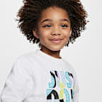 Sudadera de cuello redondo de French Terry infantil Nike Sportswear "Outside the Lines"