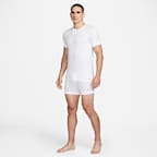Camiseta interior con cuello redondo y ajuste entallado para hombre Nike Dri-FIT Essential Cotton Stretch (paquete de 2)