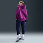 FC Barcelona Phoenix Fleece Nike Football-bukser med høj talje til kvinder