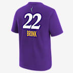 Playera Nike de la WNBA para niños talla grande Cameron Brink Los Angeles Sparks Explorer Edition
