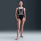 Nike Gymnastics Stars at Midnight Leotard - Black