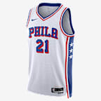 Joel Embiid Philadelphia 76ers 2023/24 Association Edition Men's Nike Dri-FIT NBA Swingman Jersey - White
