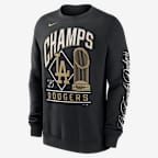 Los Angeles Dodgers 2025 World Series Champion Gold Series Men's Nike MLB Pullover Crew - Black
