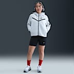 Nike Sportswear Tech Fleece Girls' Full-Zip Hoodie (Extended Size)