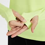 Nike Pro Girls' Dri-FIT Long-Sleeve 1/2-Zip Top