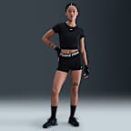 Nike Pro Women's Dri-FIT Short-Sleeve Cropped Jacquard Top