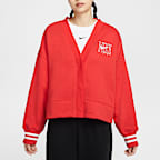 나이키 스포츠웨어 피닉스 플리스 여성 오버 오버사이즈 그래픽 가디건