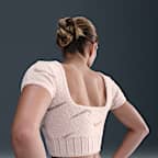 Nike Sportswear Phoenix Cozy Bouclé cropped knit damestop met korte mouwen