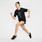 나이키 여성 오버사이즈 반팔 그래픽 티셔츠