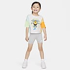 Nike KSA Toddler Bike Shorts Set - Light Grey Heather