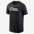 Playera Nike de la NFL para hombre Las Vegas Raiders Team Outline Essential T-Shirt - Negro
