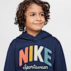 Sudadera con gorro sin cierre de tejido Fleece para preescolar Nike Sportswear Powder Play