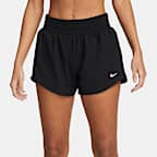 Short doublé à taille mi-basse 8 cm Dri-FIT Nike One pour femme