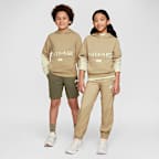 Sudadera con gorro sin cierre de tejido Fleece Dri-FIT para niños talla grande Nike Multi