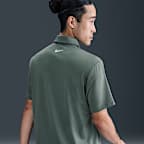 เสื้อโปโลกอล์ฟผู้ชายสีทึบ Dri-FIT Nike Tour