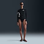 Playera Hydroguard de manga larga con cierre para mujer Nike Swim Essential