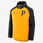 Chamarra Nike Therma de la MLB de cierre completo para hombre Pittsburgh Pirates Authentic Collection
