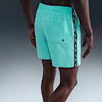 Shorts de playa o alberca de 13 cm para hombre Nike Swim Logo Tape Lap