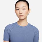 Nike Zenvy Rib Women's Dri-FIT Short-Sleeve Cropped Top