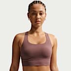 Bra deportivo de baja sujeción de líneas largas con almohadillas para mujer Nike Zenvy