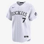 Jersey Nike Dri-FIT ADV de la MLB Limited para hombre Brendan Rodgers Colorado Rockies - Blanco