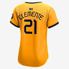 Jersey Nike Dri-FIT ADV de la MLB Limited para mujer Roberto Clemente Pittsburgh Pirates City Connect