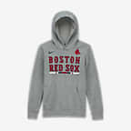 Nike Club Fleece (MLB Boston Red Sox) Big Kids' (Boys') Pullover Hoodie - Grey Heather