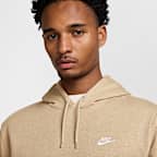 Sudadera con gorro sin cierre de tejido Fleece para hombre Nike Club