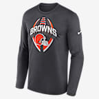 Playera de manga larga Nike Dri-FIT de la NFL para hombre Cleveland Browns Legend Icon