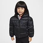 Chamarra acolchada Jacquard Hazard Stripe infantil Nike - Negro