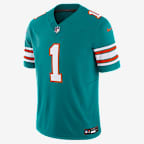 Tua Tagovailoa Miami Dolphins Men's Nike Dri-FIT NFL Limited Football Jersey - Aqua