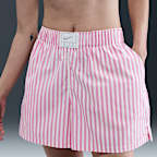 나이키 스포츠웨어 칠 포플린 여성 미드라이즈 루즈 스트라이프 쇼츠