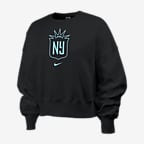 Sudadera de cuello redondo Nike de la NWSL para mujer NJ/NY Gotham FC Phoenix Fleece - Negro