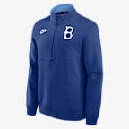 Brooklyn Dodgers Cooperstown Men's Nike MLB 1/2-Zip Crew