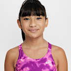 Traje de baño de una pieza con diseño Fastback Nike Swim HydraStrong para niña talla grande