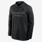 New York Jets Rivalries Collection Sideline Men's Nike Dri-FIT NFL Long-Sleeve Hooded Top - Black