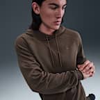 Nike Primary Fleece Sudadera con gorro sin cierre de alto rendimiento Dri-FIT con protección UV para hombre