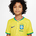 Brazil 2022/23 Stadium Home Older Kids' Nike Dri-FIT Football Shirt