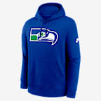 Sudadera con gorro sin cierre Nike de la NFL para hombre Seattle Seahawks Club Logo - Royal