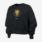 Sudadera de cuello redondo Nike de la NWSL para mujer Utah Royals FC Phoenix Fleece - Negro