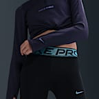 Nike Pro Older Kids' (Girls') Dri-FIT 7.5cm (approx.) Shorts with Shine Accents