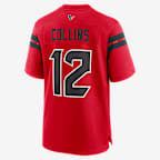 Jersey de fútbol americano Nike de la NFL Game para hombre Nico Collins Houston Texans