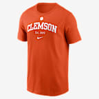 Clemson Academic Arch Men's Nike College T-Shirt - Orange