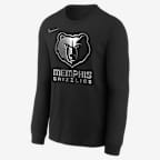 Playera de manga larga Nike de la NBA de corte cuadrado para niños talla grande Memphis Grizzlies Courtside - Negro