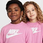 Sudadera de cuello redondo de French Terry para niños talla pequeña Nike