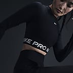 Nike Pro 365 Women's Dri-FIT Cropped Long-Sleeve Top