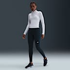Playera de manga larga Dri-FIT de cuello alto para mujer Nike Pro