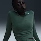 Playera de manga larga slim cropped para mujer Nike Sportswear Chill Knit