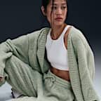 Pants de tejido Knit oversized de tiro alto para mujer Nike Sportswear Phoenix Cozy Bouclé
