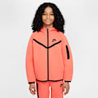 Nike Sportswear Tech Fleece Big Kids' (Girls') Full-Zip Hoodie